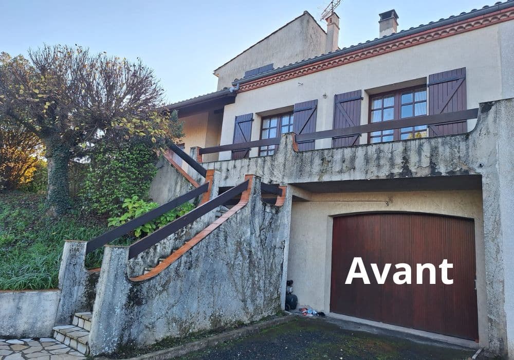 Façade de maison avant rénovation