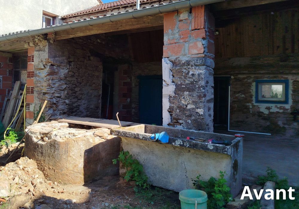 puits et poteau à rénover